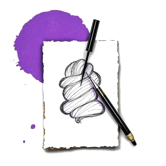 Illustration of custom web design: a compass drawing a unique shape on paper