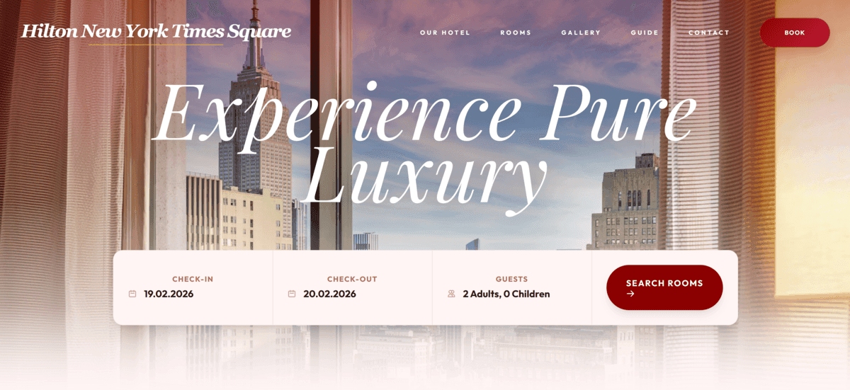 Eternal Romance · HotelWD otel sitesi teması