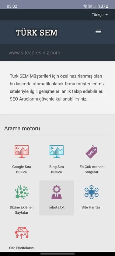 SEO Sıra Bulucu uygulaması ekran görüntüsü 3