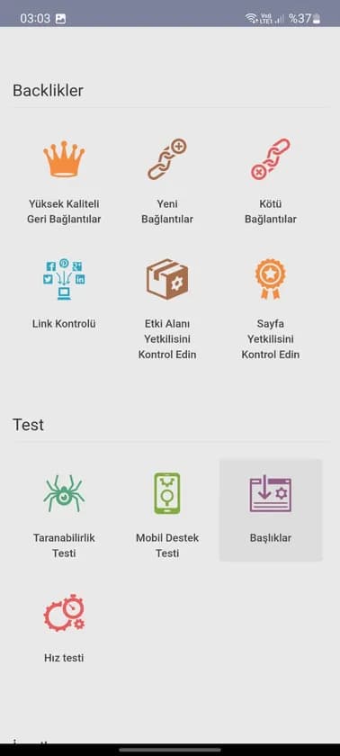 SEO Sıra Bulucu uygulaması ekran görüntüsü 6