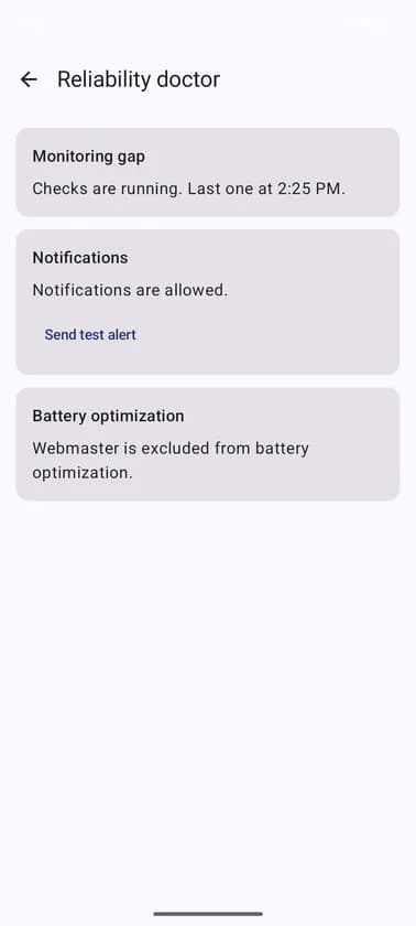 Webmaster uygulaması ekran görüntüsü 5
