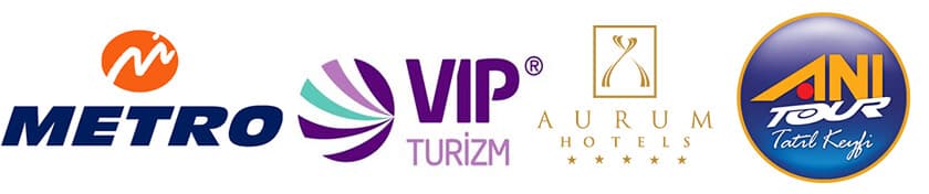 Türk SEM turizm referansları: Metro, VIP Turizm, Aurum Hotels, Ani Tour