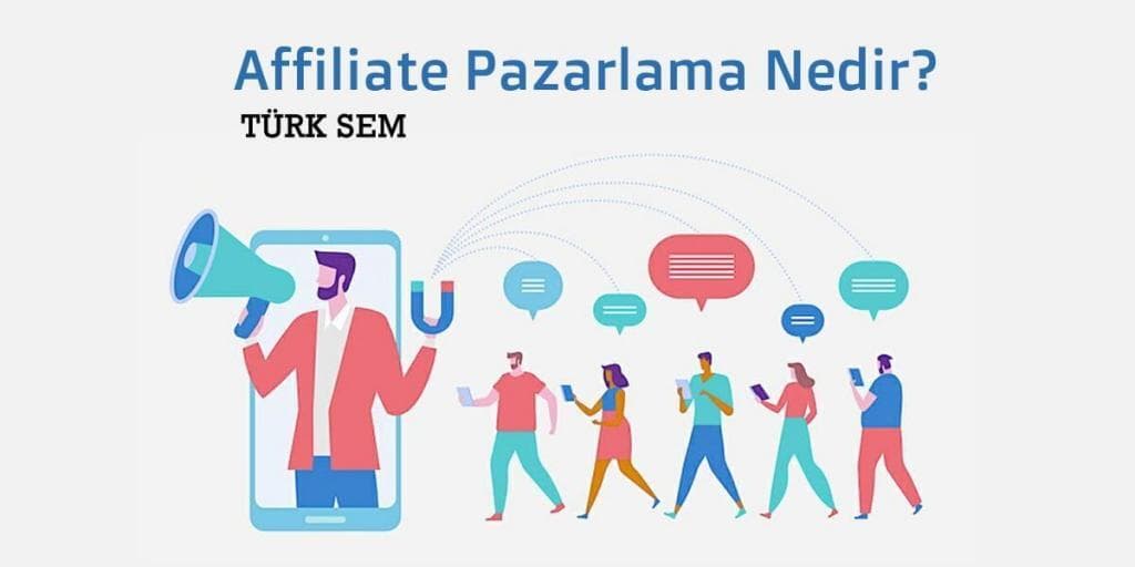 Affiliate marketing: a promoter reaching their audience through a megaphone